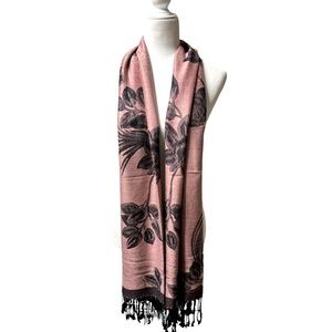 Pashmina Silk Floral Shawl/ Scarf/ Wrap NEW